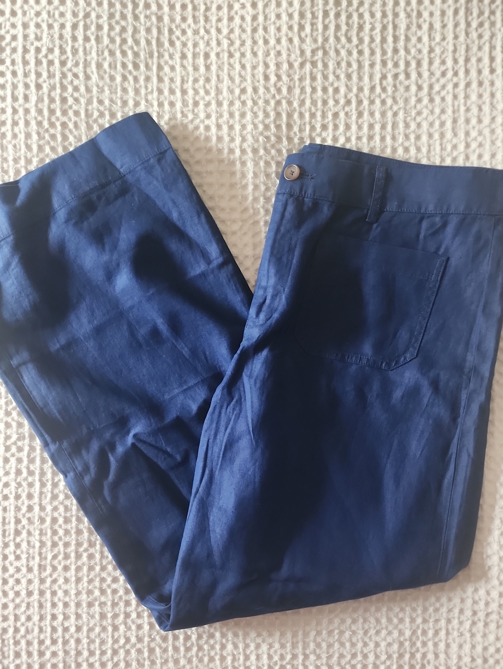 J. Crew Wide-Leg Pants in Deep Navy